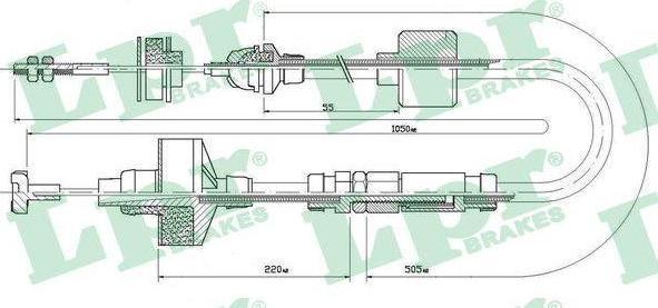 LPR C0309C трос, управление сцеплением на VW GOLF III (1H1)