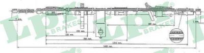 LPR C0321B трос, стояночная тормозная система на HYUNDAI ACCENT II седан (LC)