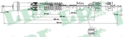 LPR C0345C трос, управление сцеплением на PEUGEOT 306 (7B, N3, N5)