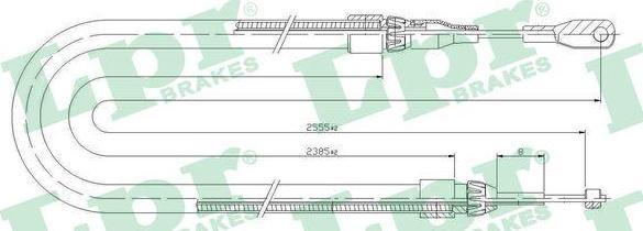LPR C0399B трос, стояночная тормозная система на MERCEDES-BENZ C-CLASS (W202)