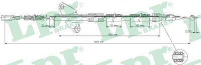 LPR C0413B трос, стояночная тормозная система на MERCEDES-BENZ T1 фургон (601)
