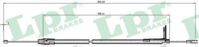 LPR C0425B трос, стояночная тормозная система на MERCEDES-BENZ C-CLASS купе (CL203)