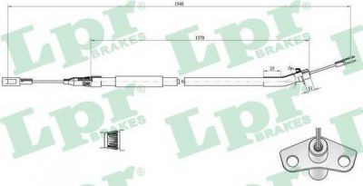 LPR C0442B трос, стояночная тормозная система на MERCEDES-BENZ SPRINTER 2-t c бортовой платформой/ходовая часть (901, 902)