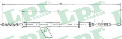 LPR C0487B трос, стояночная тормозная система на NISSAN MICRA I (K10)