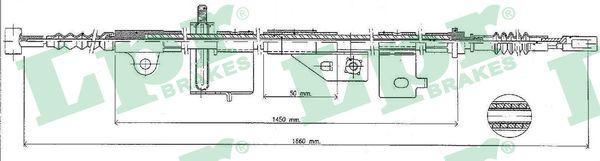 LPR C0498B трос, стояночная тормозная система на NISSAN PRIMERA Traveller (WP11)