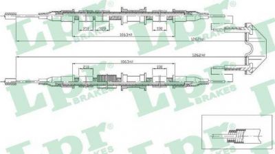 LPR C0536B трос, стояночная тормозная система на OPEL ASTRA G седан (F69_)