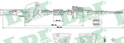 LPR C0565C трос, управление сцеплением на FIAT PANDA (169)