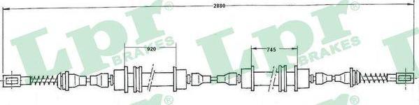 LPR C0568B трос, стояночная тормозная система на OPEL KADETT D (31_-34_, 41_-44_)