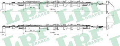 LPR C0583B трос, стояночная тормозная система на OPEL VECTRA B (36_)