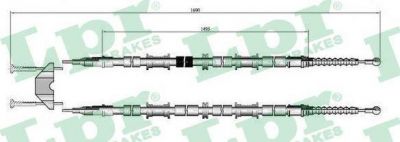 LPR C0597B трос, стояночная тормозная система на OPEL ZAFIRA A (F75_)