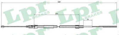 LPR C0651B трос, стояночная тормозная система на VW POLO купе (86C, 80)