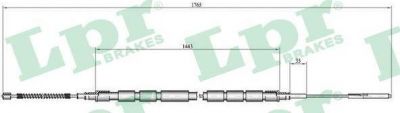 LPR C0657B трос, стояночная тормозная система на SKODA FAVORIT Forman (785)