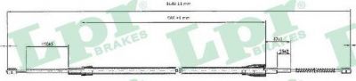 LPR C0812B трос, стояночная тормозная система на SKODA OCTAVIA Combi (1U5)