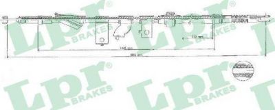 LPR C1576B трос, стояночная тормозная система на HONDA CONCERTO седан (HWW)