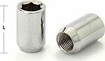LS S012524 Гайка колесная M12×1.5, 32 мм, конус/открытая, хром