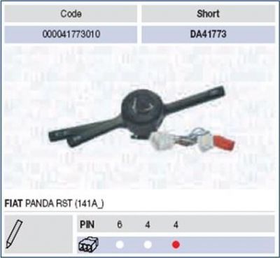 Magneti Marelli 000041773010 выключатель на колонке рулевого управления на FIAT PANDA (141A_)