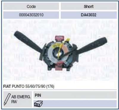 Magneti Marelli 000043032010 выключатель на колонке рулевого управления на FIAT PUNTO (176)