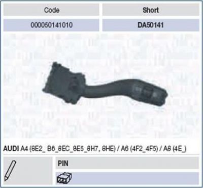 Magneti Marelli 000050141010 выключатель на колонке рулевого управления на AUDI A8 (4E_)