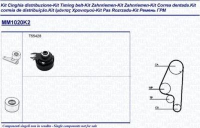 Magneti Marelli 341310201102 комплект ремня грм на VW LUPO (6X1, 6E1)