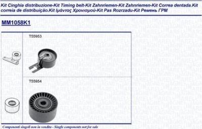 Magneti Marelli 341310581101 комплект ремня грм на PEUGEOT 308 (4A_, 4C_)