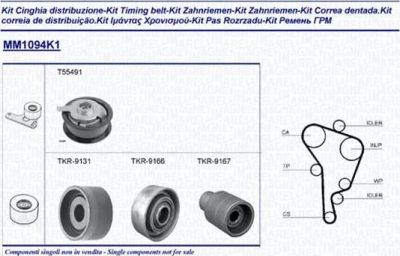 Magneti Marelli 341310941101 комплект ремня грм на VW GOLF IV (1J1)