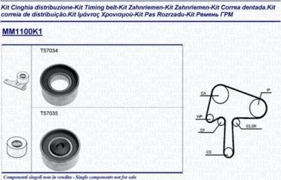 Magneti Marelli 341311001101 комплект ремня грм на MAZDA 626 V Hatchback (GF)