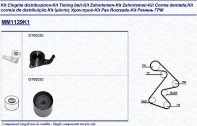 Magneti Marelli 341311291101 комплект ремня грм на TOYOTA CAMRY (_V2_)