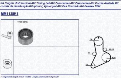 Magneti Marelli 341311381101 комплект ремня грм на FIAT DUCATO c бортовой платформой/ходовая часть (290)