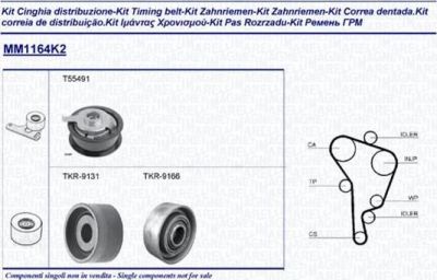 Magneti Marelli 341311641102 комплект ремня грм на VW POLO CLASSIC (6KV2)