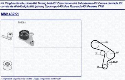 Magneti Marelli 341314321101 комплект ремня грм на 3 (E30)