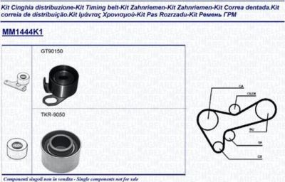 Magneti Marelli 341314441101 комплект ремня грм на OPEL CAMPO (TF_)