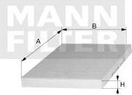 MANN Фильтр салона OPEL ANTARA/CHEVROLET CAPTIVA угольный (4819126, CUK2622)