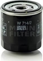 MANN ФИЛЬТР МАСЛ ALFA 33/145/164/FIAT CROMA/PANDA/SEICENTO 98-/UNO 0.65-3.0 80-98 (W7142)