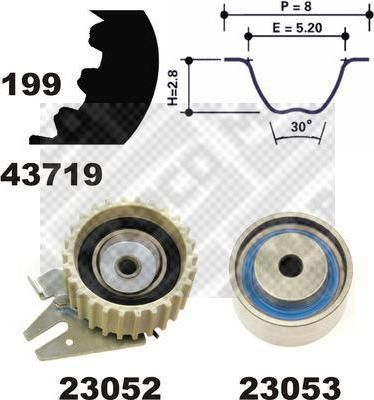 MAPCO 23008 комплект ремня грм на ALFA ROMEO SPIDER (939_, 939)