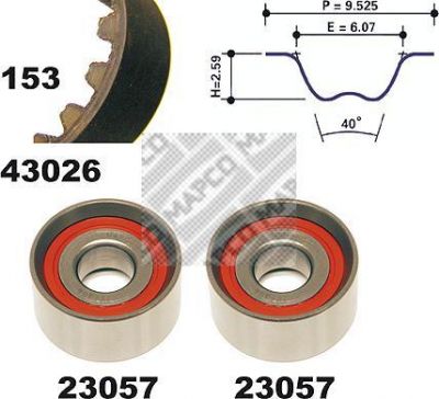 MAPCO 23026 комплект ремня грм на FIAT DUCATO Panorama (280)