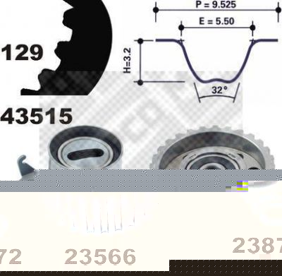 MAPCO 23515 комплект ремня грм на TOYOTA HIACE III фургон (YH7_, LH6_, LH7_, LH5_, YH5_, YH6_)