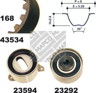 MAPCO 23534 комплект ремня грм на KIA RETONA (CE)