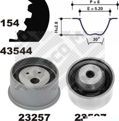 MAPCO 23544 комплект ремня грм на VOLVO V40 универсал (VW)