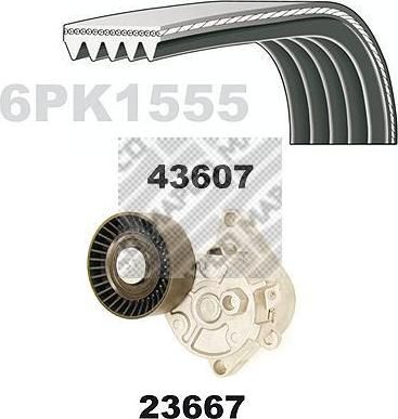 MAPCO 23609 поликлиновой ременный комплект на 3 (E36)