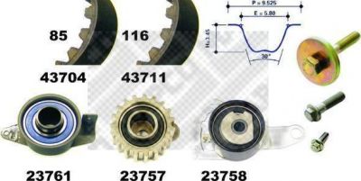 MAPCO 23712 комплект ремня грм на FORD ESCORT VII (GAL, AAL, ABL)