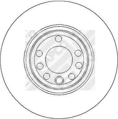 MAPCO 25707 тормозной диск на SAAB 9-3 (YS3F)