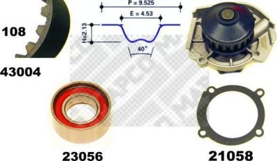 MAPCO 41004 водяной насос + комплект зубчатого ремня на FIAT PUNTO (176)