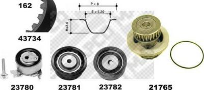 MAPCO 41739 водяной насос + комплект зубчатого ремня на OPEL ASTRA G универсал (F35_)