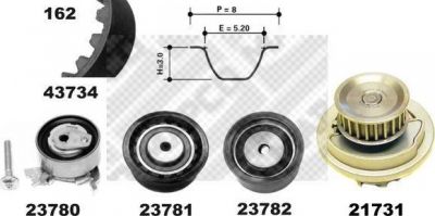 MAPCO 41739/1 водяной насос + комплект зубчатого ремня на OPEL ASTRA G универсал (F35_)