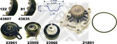 MAPCO 41819 водяной насос + комплект зубчатого ремня на VW LT 28-46 II c бортовой платформой/ходовая часть (2DC, 2DF, 2