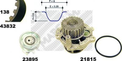 MAPCO 41832 водяной насос + комплект зубчатого ремня на SKODA OCTAVIA (1Z3)