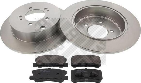 MAPCO 47539 комплект тормозов, дисковый тормозной механизм на MITSUBISHI LANCER SPORTBACK (CX_A)
