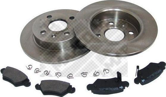 MAPCO 47692 комплект тормозов, дисковый тормозной механизм на OPEL ASTRA G универсал (F35_)