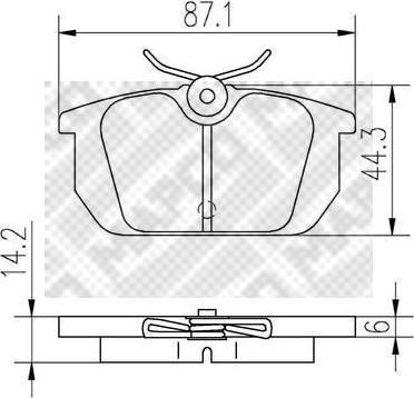 MAPCO 6269 комплект тормозных колодок, дисковый тормоз на ALFA ROMEO 146 (930)