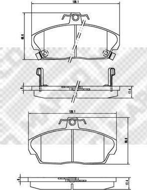 MAPCO 6495 комплект тормозных колодок, дисковый тормоз на HONDA CIVIC VII седан (ES)